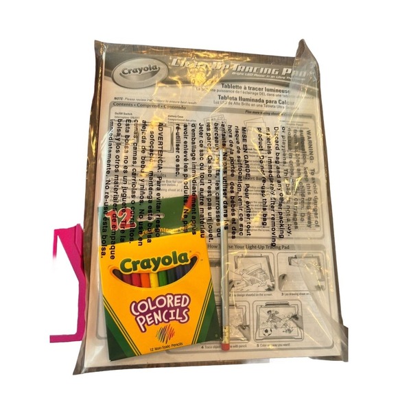 Crayola Light Up Tracing Pad Pink, Drawing Pads for Kids Art Creative Education - Picture 7 of 10